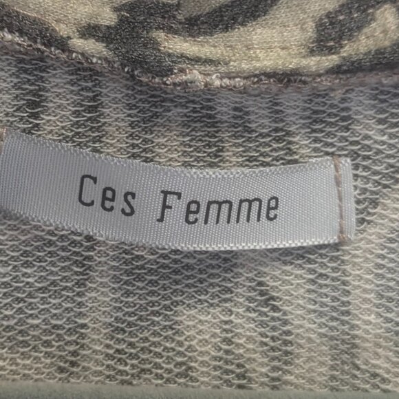 Ces Femme Size Small Long Open Cardigan Leopard Print - Picture 2 of 15